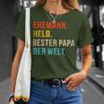 Bester Papa Der Welt Husband Hero Father's Day Christmas T-Shirt Geschenke für Sie