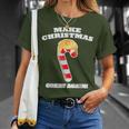 Make Christmas Great Again Holiday Candy Cane Trump Hair T-Shirt Gifts for Her