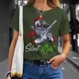 Christmas Santa Claus Guns Silent Night Santa T-Shirt Gifts for Her