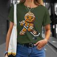 Cute Gingerbread Man Hockey Player Hockey Christmas Kid Boys T-Shirt Gifts for Her