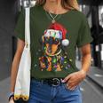 Dachshund Christmas Loves Led Cute Dog Lovers T-Shirt Gifts for Her