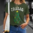 Fa La Lacrosse Christmas Lax Player Goalie Team T-Shirt Gifts for Her