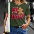 Faux Sequins Oh Snap Christmas Gingerbread Family Matching T-Shirt Gifts for Her
