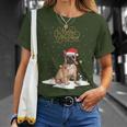 Frenchie Santa Xmas Merry Christmas French Bulldog T-Shirt Gifts for Her