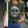 Cool Santa Face Hipster With Beard & Glasses Christmas T-Shirt Gifts for Her