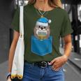 Jewish Otter Santa Menorah In Pocket Hanukkah Pajamas T-Shirt Gifts for Her