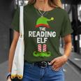 The Reading Elf Christmas Matching Party Book Reader T-Shirt Gifts for Her