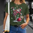 Santa North Pole Ugly Christmas Pole Dancer Santa T-Shirt Gifts for Her