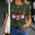 Gnome For The Holidays Buffalo Plaid 3 Gnomes Christmas Xmas T-Shirt Gifts for Her