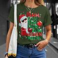 Ich Bin Nur Zum Essen Hier T-Shirt, Santa Claus Motiv für Frohe Weihnachten Geschenke für Sie