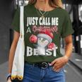Just Call A Christmas Beast With Cute Penguin And Ornaments T-Shirt Gifts for Her