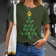 Paws Print Christmas Tree Dog Cat T-Shirt Gifts for Her