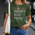 Price Family Name Xmas Naughty Nice Price Christmas List T-Shirt Gifts for Her