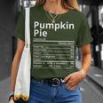 Pumpkin Pie Nutrition Facts Thanksgiving Christmas T-Shirt Gifts for Her