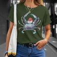 Santa Crab Clause Coastal Beach Christmas July Claws T-Shirt Gifts for Her