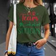 Our Team Sleighs Christmas Santa Reindeers Office Staff T-Shirt Gifts for Her