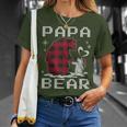 Xmas Papa Bear Pyjama Rot Büffel Plaid Eisbär Weihnachten T-Shirt Geschenke für Sie