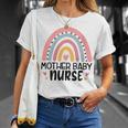 0Jvn Mother Baby Nurse Rainbow Postpartum Nursing Life T-Shirt Gifts for Her