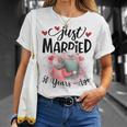 50Th Wedding Anniversary Just Married 50 Years Ago Couple T-Shirt Gifts for Her