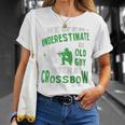 Archery Crossbow Old Guy Medieval Archery T-Shirt Gifts for Her
