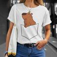Capibara Lindo Capibara Divertido Camiseta unisex Regalos para ella