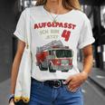 Children's Birthday Feuerwehr Aufgepasst Ich Bin Jetzt 4 Jahre Fire Brigade T-Shirt Geschenke für Sie