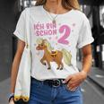 Children's Ich Bin Schon 2 Pferd Zwei Jahre Pony 2 Geburtstag T-Shirt Geschenke für Sie