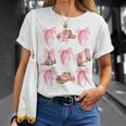 Coquette Pink Bow Cowboy Boots Hat Western Country Cowgirl T-Shirt Gifts for Her