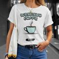 Damen Lustiger Wochenend-Kaffee Und Golf Golf-Besessen Für Papa Mit-Ausschnitt T-Shirt Geschenke für Sie