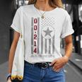 Dd214 Alumni Vintage American Flag Veteran T-Shirt Gifts for Her