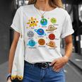 Divertido Pijama Con Sistema Solar Diseño De Astrónomos Camiseta unisex Regalos para ella