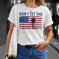 Don't Let The Old Man In Vintage American Flag Retro T-Shirt Gifts for Her