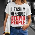 I Easily Offended Stupid People Vintage T-Shirt Gifts for Her