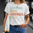 Ehemann Papa Chefkoch Held Geschenk Zumatertag T-Shirt Geschenke für Sie