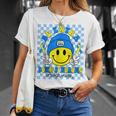 Be Extra Yellow And Blue Smile Face Down Syndrome Awareness T-Shirt Gifts for Her