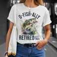 Fisherman Fishing Retirement O-Fish-Ally Retired 2024 T-Shirt Gifts for Her