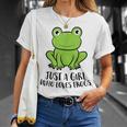 Frosch Mädchen Nur Ein Frosch Mädchen Das Frösche Liebt T-Shirt Geschenke für Sie