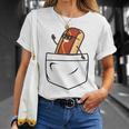 Hotdog In A Pocket Meme Grill Cookout Barbecue Joke T-Shirt Gifts for Her