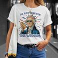 George Washington Hot Dog Just Here For The Wieners T-Shirt Gifts for Her
