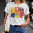 Germany Moldova Flags Half Moldovian German Roots Vintage T-Shirt Gifts for Her