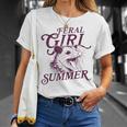 Girls Summer Vibes Feral Girl Summer Vacation T-Shirt Gifts for Her