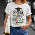Goodbye Elementary Next Stop Middle School Groovy Graduation T-Shirt Gifts for Her