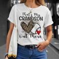 Grandma Grandpa Baseball That's My Grandson Out There T-Shirt Gifts for Her