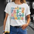 Groovy Goodbye Pre-K Hello Summer Last Day Of School T-Shirt Gifts for Her