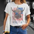 Highland Cow 4Th Of July Patriotic Af Usa Flag Farming T-Shirt Gifts for Her