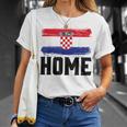 Home Kroatienintage Distressed Weltreisender T-Shirt Geschenke für Sie