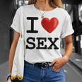Humoristique Avec Inscription I Love Sex T-Shirt Cadeaux pour elle