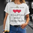 Ich Liebe Dich Willst Du Mich Marrieat T-Shirt Geschenke für Sie