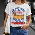 I'm Just Here For Wieners Dachshund Dog Hotdog 4Th Of July T-Shirt Gifts for Her