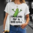 I'm Kind Of A Big Dill Cartoon Pickle Pun T-Shirt Gifts for Her